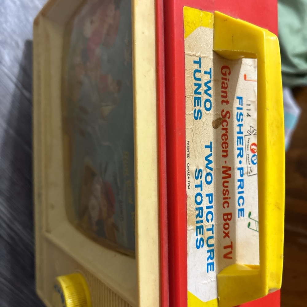 Fisher-Price Giant Screen Music Box TV - Red and Yellow